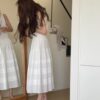 純棉鬆緊腰綁帶層次澎裙