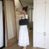 純棉鬆緊腰綁帶層次澎裙