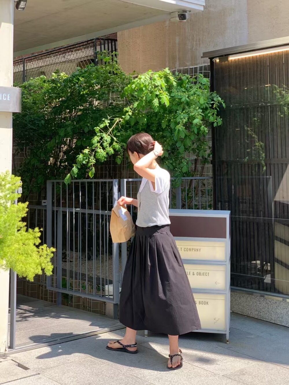 純棉鬆緊綁帶壓褶傘裙