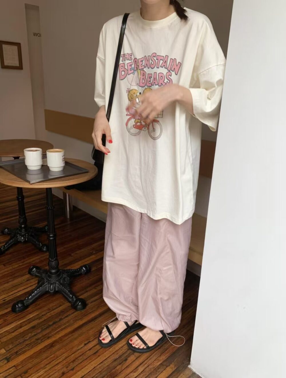 可愛插畫寬鬆長版上衣