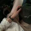 純棉後鬆緊壓線休閒短褲