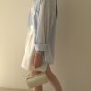 純棉鬆緊腰綁帶休閒短褲