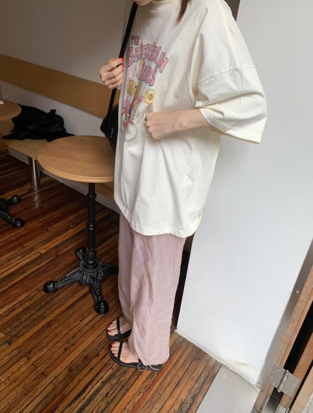 可愛插畫寬鬆長版上衣