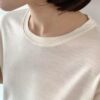 柔軟親膚天絲圓領上衣
