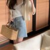 純棉修身牛仔短褲