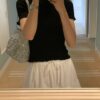 紋理感木耳邊素色上衣