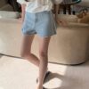 純棉修身牛仔短褲