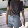 純棉修身牛仔短褲